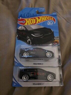 Hot Wheels Tesla Model X Black Die-Cast Toy Car - Pack